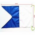 thumbnail image 2 of Alpha Flag With Metal Grommets 20" X 14" (50 X 35 Cm), White Scuba Dive Boat Flag, 2 of 8