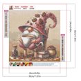 thumbnail image 2 of Pintura de diamante 5D DIY taladro redondo completo Gnomo decoración del hogar artesanía 30x30cm café, 2 of 9