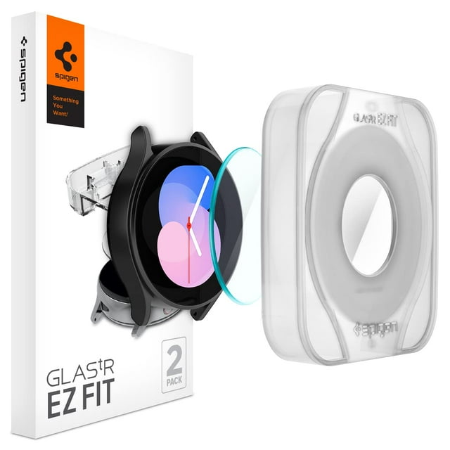 Protector de pantalla Spigen Glas.tr EZ Fit para Samsung Galaxy Watch FE, Galaxy Watch 5 40 mm, Galaxy Watch 4 40 mm