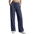 thumbnail image 3 of Horkkom Sweatpants Women Elastic Waist Drawstring Straight Leg Pants Casual Comfy Loose Sweat Pants with Pockets XXL, 3 of 7