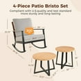 thumbnail image 3 of Grand Patio 4-Piece Wicker Outdoor Bistro Set, Patio Conversation Sets, 3 of 8