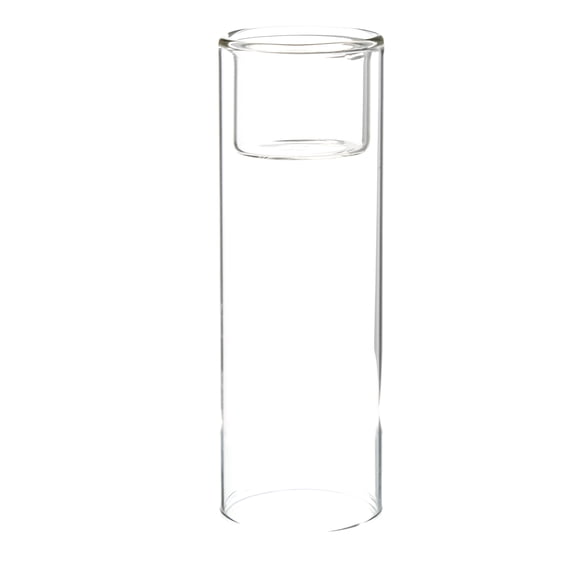 WGV Clear Cylinder Raised Votive Candle Holder - 2" Wide x 7" Height, Good quality, Heavy Weighted Base - 1 Pc
