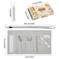 thumbnail image 3 of JIALIOU Nylon Trifold Card Wallet with ID Window Zipper Pocket for Men Women Teen Bees and Honey, 3 of 7