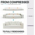 thumbnail image 4 of Aukfa 89" Upholstered Sleeper Sofa Couch, Corduroy Living Room Sofa,5 Pillows, Assemble-Free,White, 4 of 10