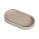 thumbnail image 3 of Bandeja de dispensador de jabón 7.8x3.9 pulgadas Sleek Forma ovalada bandeja de tocador versátil para cepillos de maquillaje accesorio decorativo Beige, 3 of 8