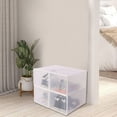 thumbnail image 6 of 20 Pack Plastic Stackable Shoe Storage Organizer Case Clear Drawer Box PP Frame, 6 of 22