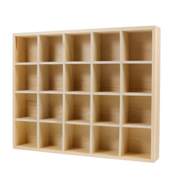 Toyvian Jewelry Organizer Desktop Cosmetics Storage Box Wood 1Pack