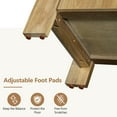 thumbnail image 5 of 59'' Buffet Cabinet with Storage, 4-Door Retro Kitchen Sideboard with Adjustable Shelves, Solid Wood Console Table for Living Room, Natural, 5 of 7