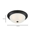 thumbnail image 4 of 1257L-PW-W-Designers Fountain-15 Inch 3 Light Flush Mount-Pewter Finish-Etched Glass Color, 4 of 5