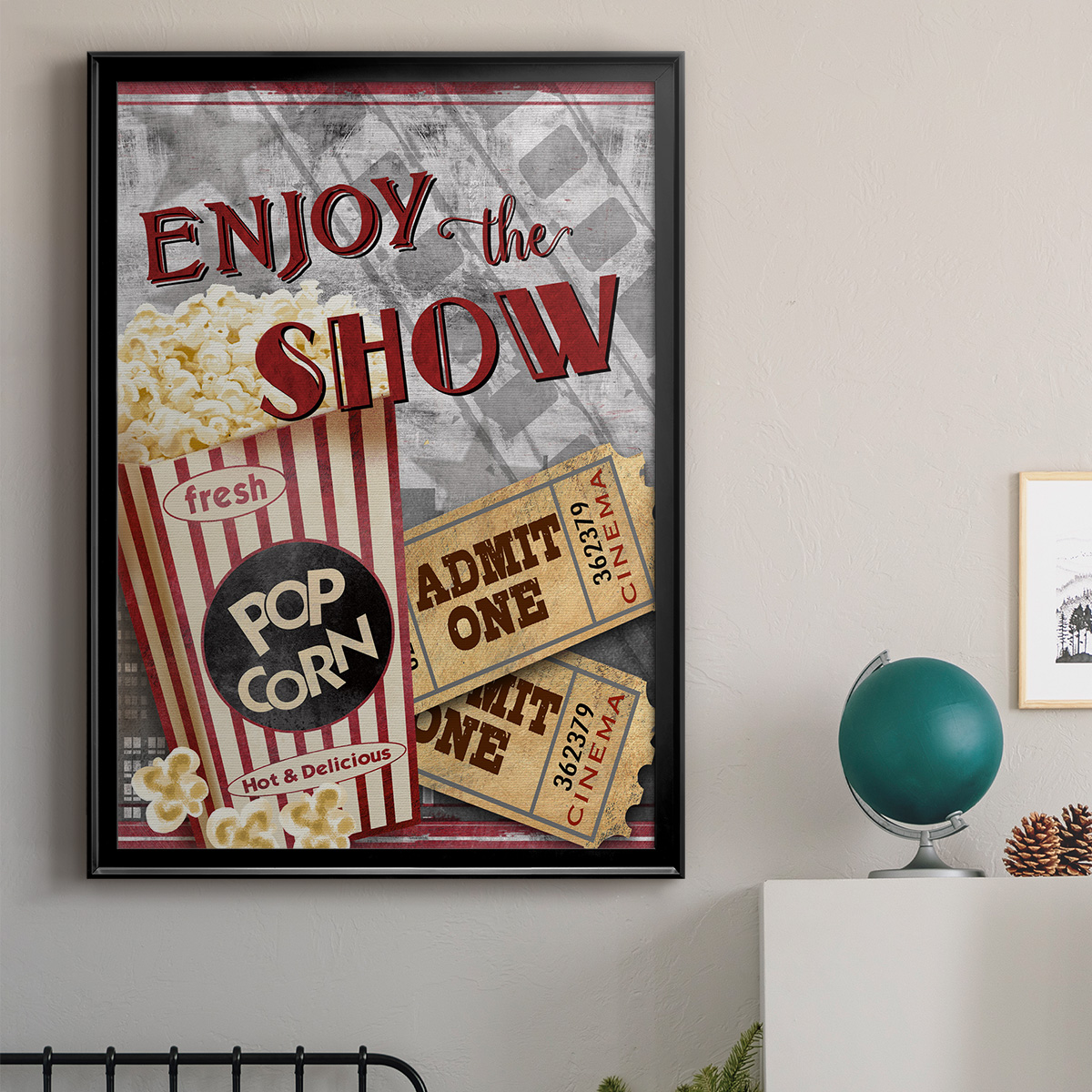 Movie Night I Premium Framed Print - Ready to Hang
