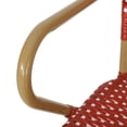 thumbnail image 6 of GDF Studio Danberry Outdoor Wicker and Aluminum 29.5 Inch French Barstools, Set of 4, Red, White, and Bamboo Print Finish, 6 of 8