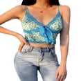 thumbnail image 3 of Femmes Dentelle Velours Camisole Fines Bretelles Bodycon Camis Tops, 3 of 6