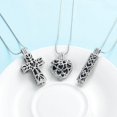 thumbnail image 5 of 3 Pieces Hollow Urn Necklace for Ashes Cylinder Cross Heart Cremation Jewelry for Ashes for Women Men Loved One Keepsake Memorial Mini Urn Holder, 5 of 7