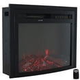 thumbnail image 1 of Sunnydaze Contemporary Comfort 23-Inch Indoor Electric Fireplace Insert - Modern Horizontal Recessed Electronic Fireplace - 9 Color Options for Flames/Logbed - Black Finish, 1 of 2