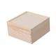 thumbnail image 1 of Caja de regalo de madera, caja de flores, contenedor rústico sin terminar, caja de baratijas, dulces de boda 15x15x8cm, 1 of 9