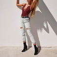 thumbnail image 6 of Women's Shirt Scoop Neck Button Down Ribbed Sleeveless Tank Top Long Sleeve Short Sleeve Bodysuits, 6 of 8