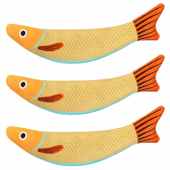 BESTSKY 3Pcs Cat Toy,Catnip Infused Kitten Toys for Indoor Kittens,Irresistible Play Appeal Interactive Cat Toys,Yellow,24cm