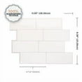 thumbnail image 2 of Smart Tiles Peel and Stick Backsplash, 5 Adhesive Tiles, Metro White, 11.55"x8.38", 2 of 5