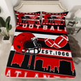 thumbnail image 2 of Erosebridal Ball Gaming Rugby Full Sheet Sets,Football City Atlanta Bedding Full Size,Gamer Room Decorative,Lightweight,4-Piece, 2 of 7