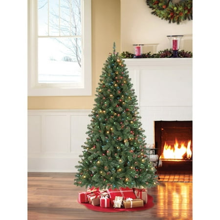 Holiday Time PreLit 7\u002639; Duncan Fir Artificial Christmas 