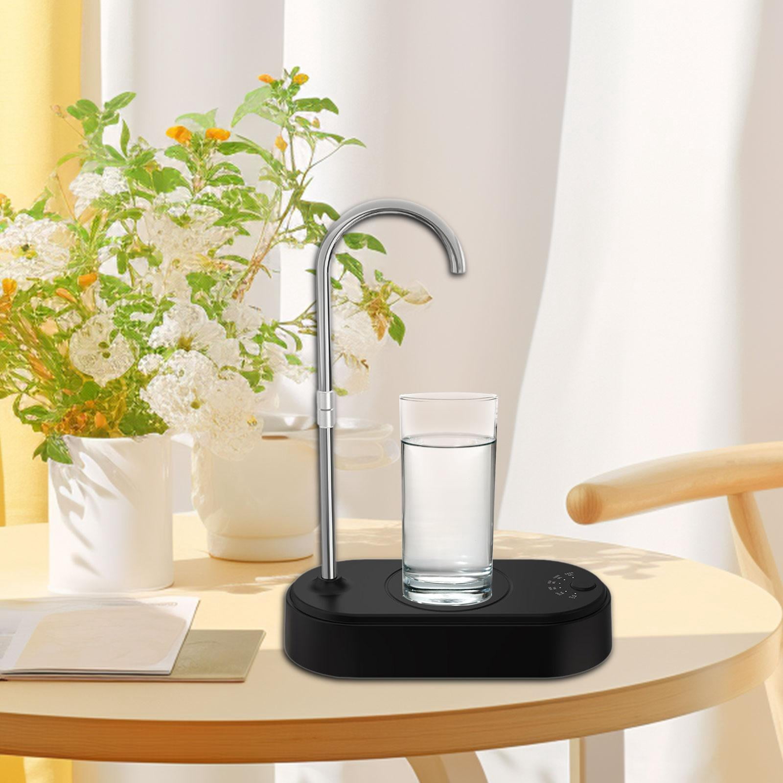 CoudarTitie Desktop Water Dispenser Bottle Pump Rechargeable Easy to Use Water Jug Dispenser Black
