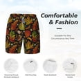 thumbnail image 5 of Lsque Mens Swim Trunks Vintage Autumn Plants Butterfly Pattern - Bathing Suit Compression Liner - Beach Swim Shorts Swimwear - (S-3XL) - Stretch Quick Dry -X-Large, 5 of 9