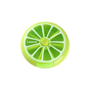 Portatif 7-day Forme de fruits tournant 7 Slot Fruit pill organizer Pill Organizer Cover Case Weekly Drug Petite boîte