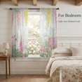 thumbnail image 3 of Colorful Flowers Sheer Curtains 72 Inch Length 2 Panels Set, Spring Floral Farmhouse Botanical Voile Window Treatment Rod Pocket Curtains Sheers Drapes for Bedroom/Living Room/Kitchen 52"x72"x2, 3 of 8