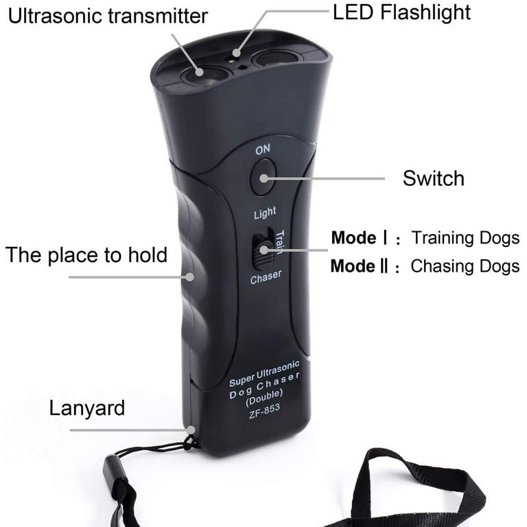 3 in 1 Ultrasonic Dog Bark Control Device LED Pet Trainer Indoor Outdoor Anti Barking Device Walmart