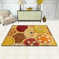 thumbnail image 2 of SKYSONIC 72x48in Thanksgiving Pumpkin Pies Area Rug, Harvest Party Non-Slip Floor Carpet for Indoor Living Dining Room and Bedroom Area, 2 of 7