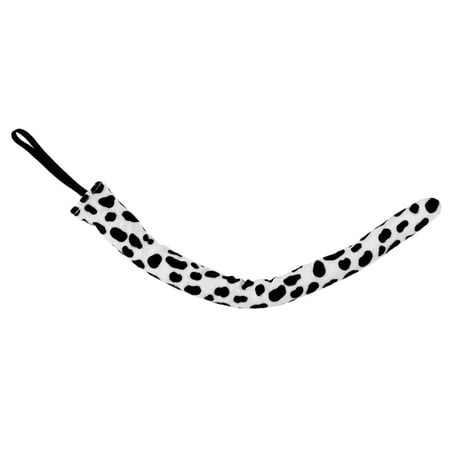 SeasonsTrading Plush Dalmatian Dog Tail - Halloween Black White Spotted Dog Costume Tail, Cosplay, Birthday Party, Dress Up Accessory, Gift
