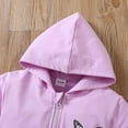 thumbnail image 5 of GYRATEDREAM Toddler Baby Girls Zip-up Hoodie Jacket Kids Spring Fall Long Sleeve Hooded Sweatshirts Coat Children Butterfly Print Pollover Tops Outwear for 18 Months-6 Years, 5 of 8