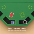 thumbnail image 4 of 8-Player Octagonal Poker Table - 47.25" Folding Card Game Table with Chip Trays & Cup Holders, Durable MDF & Steel, Black/Green for Home Casino Nights, 4 of 7