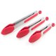 thumbnail image 1 of y pinzas de cocina de 12 pulgadas, juego de 2, acero inoxidable de primera calidad, sin BPA, silicona antiadherente, parrilla, barbacoa, cocina, pinzas para alimentos con cerradura, rojo-rojo- oso de fresa Electrónica, 1 of 4