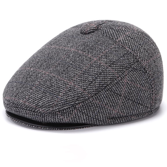 Qwertyu Mens Retro Casual Ivy Hat Summer Vintage Classic Golf Newsboy Driving Cabbie Flat Cap Gray