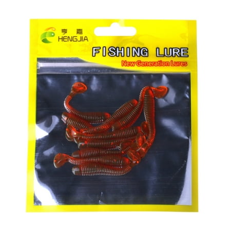 Ausyst Sports & Outdoors 10Pcs Lures Soft Bait 5cm Silicone Bait Worms Fishing Lure With Salt Fishing Clearance
