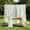 Beige, variant on Sheer Chiffon Wedding Curtain, 78.74 in Polyester Drapery, Sheer Arch Decoration Backdrop for Wedding Ceremony, Party Chair Ornament, Black