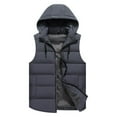 thumbnail image 4 of COSFO Removable Hood Mens Puffer Vest Gray Cotton Outerwear Loose Fit with Pockets Sleeveless Zip Up Winter Winter Jackets for Men, 4 of 4