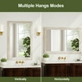 thumbnail image 5 of Anyrose 36.2"x24" Rectangular Wooden Framed Vanity Bathroom Mirror, White, 5 of 5
