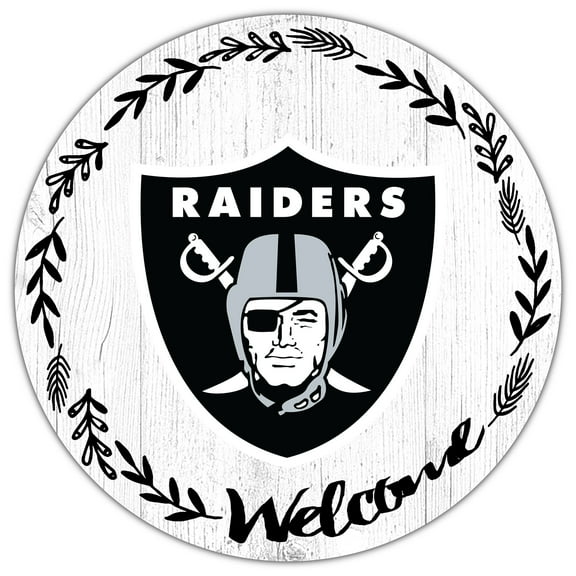 Las Vegas Raiders 12" Welcome Circle Sign
