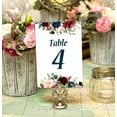 thumbnail image 2 of Darling Souvenir Double Sided Print Floral Table Numbers Wedding Reception Decorative Table Cards-5" x 7" (1 to 30), 2 of 4
