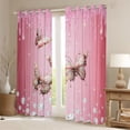 thumbnail image 2 of Castle Fairy Abstract Flying Butterflies Black Out Curtains for Adults Female Men,Crystal Bling Glitter Curtains Pack of 2 (42x63 Each),Graffiti Splash Bedroom Curtains,Ultra Soft Home Decor, 2 of 6
