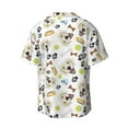 thumbnail image 2 of Vsdgher Labrador Retriever Dog Print Men's Wrinkle Free Untucked Cuban Shirt Business Casual Button Down Shirts Short Sleeve Shirt, 2 of 7