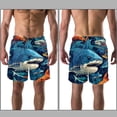 thumbnail image 3 of luoweisi Men's Beach Shorts Quick Dry Swim Trunks with Mesh Lining Shark L, 3 of 5