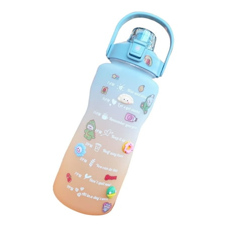 

The Kettle High Capacity Outdoor Product Frosted Sport Bottle 2000ml Scrub Portable Gradient Color Anti-drop Water Glass