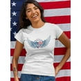 thumbnail image 2 of U.S. Independence Day Shaped T-Shirt Women -Image by Shutterstock, Female Large, 2 of 4