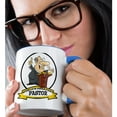 thumbnail image 2 of 3dRose, Funny Worlds Greatest Pastor Men Cartoon, 11oz Two-Tone Blue Mug, 2 of 7