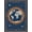 Navy Blue Beige Burnt Orange, Pattern 1, variant on ODIKA 8'x10' Washable Area Rug Non-Shedding, Easy Care, Round Map Planetary Galaxy Circle Continent Circles for King Size Bedroom Under Bed, Master Suite