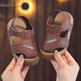 thumbnail image 4 of KPOPLK Toddler Girls Sandals Little Girls Kids Summer Shoes Toddler Sandals Size 9,Brown, 4 of 5