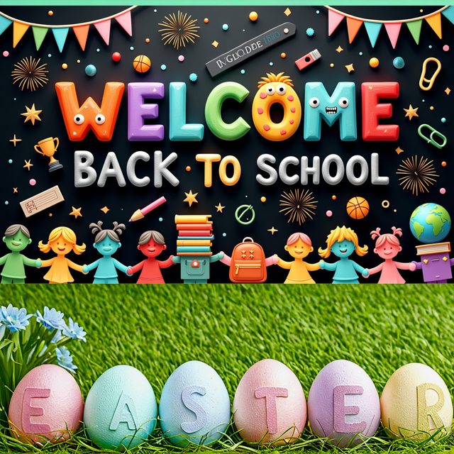 Colorful Design Welcome Banner Monsters Theme School Decor Back to School Banner for Classroom Decoration Kids Event Kindergarten